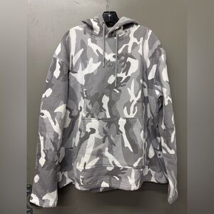 Pins and Aces Gray and White Camouflage Hoodie size XL
